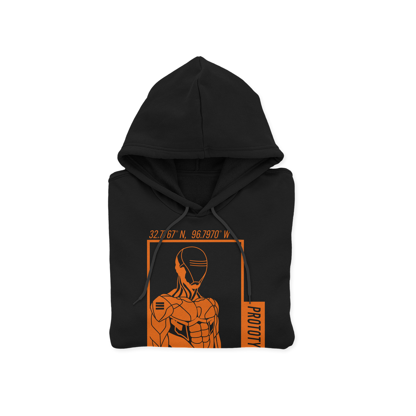 “PROTOTYPE: UPGRADE” Hoodie (Black/Orange)