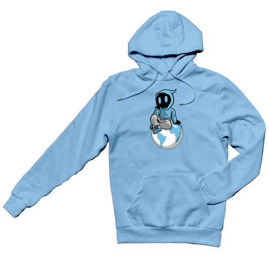 “OUTSIDER’S WORLD” Hoodie (Carolina Blue)